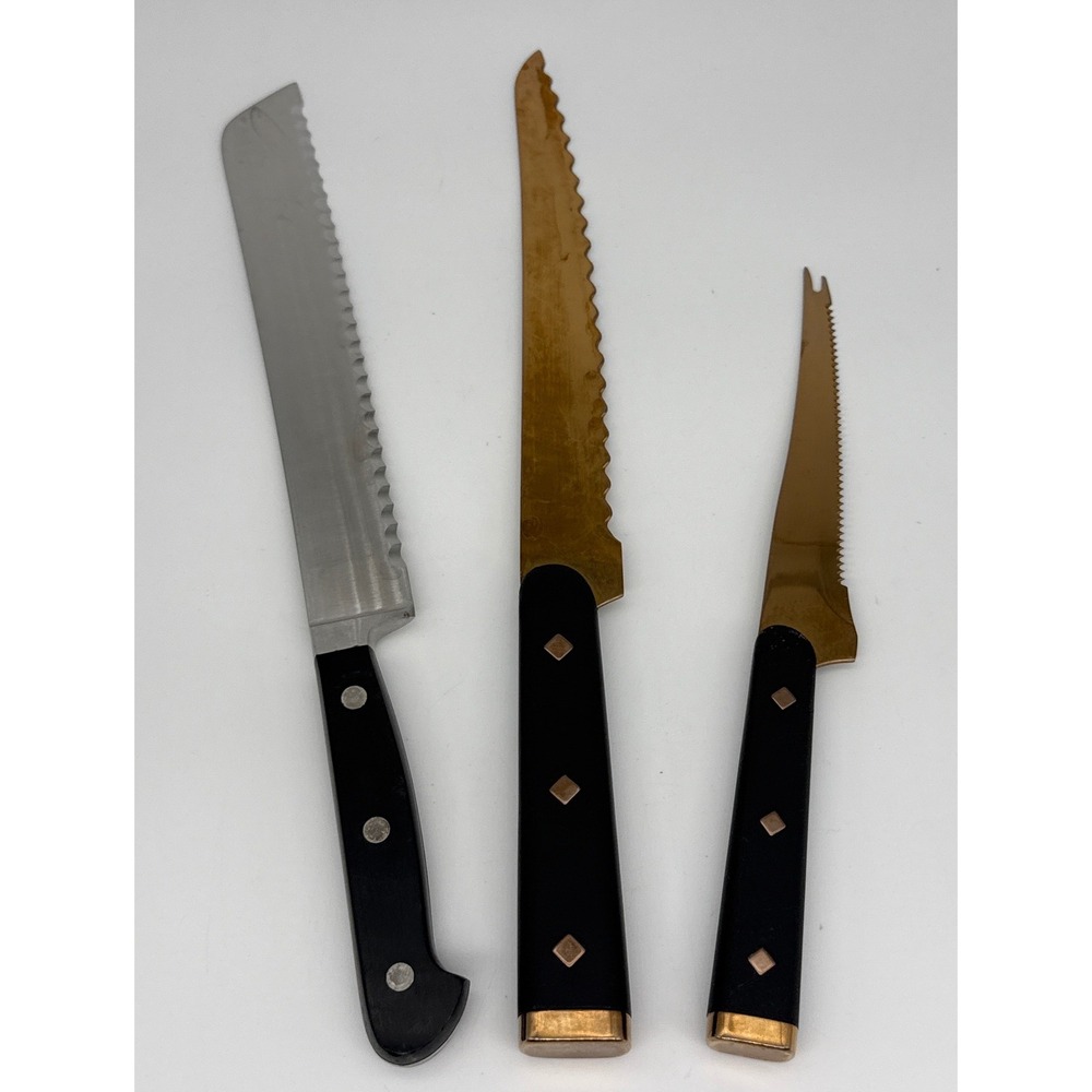 Mercer Chef Cutlery & Tomodachi Serrated Knife Set 3pc Bread Tomato Bagel Knives